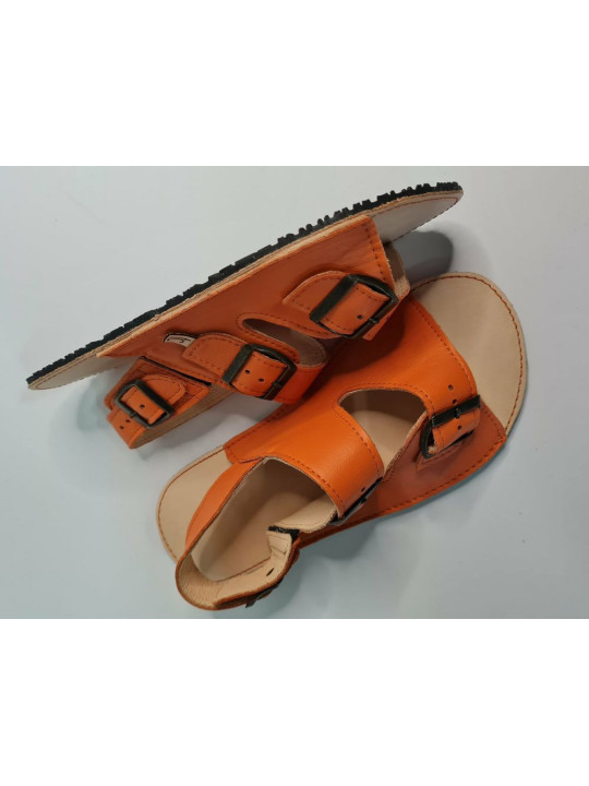 Minimalist wide and soft double buckle flat sandals