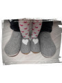Chaussons laine mérinos gris clair
