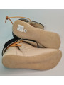 Leather bootie slippers with lining, sizes 38-40
