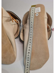 Leather bootie slippers with lining, sizes 38-40