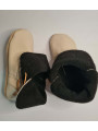 Leather bootie slippers with lining, sizes 38-40