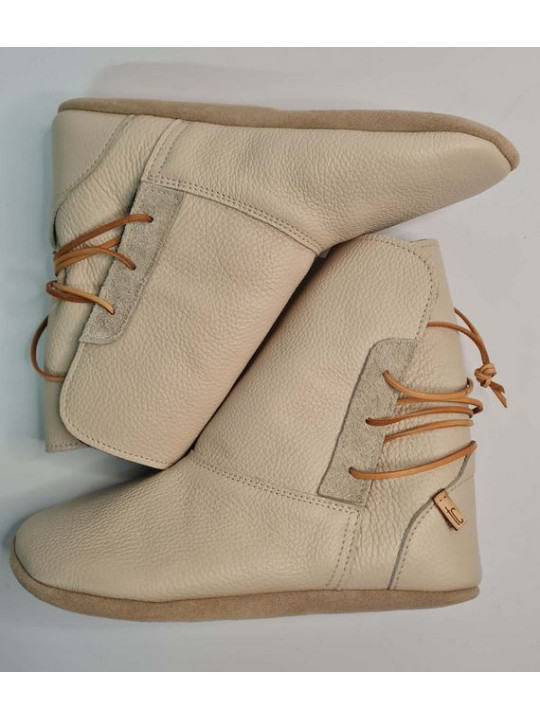 Leather bootie slippers with lining, sizes 38-40