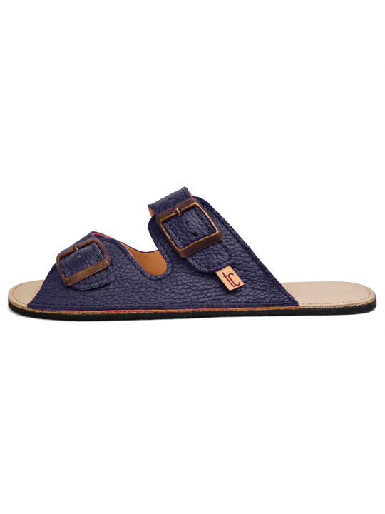 Sandales double boucles blu marino