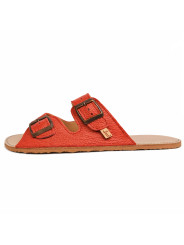 Sandales double boucles coral