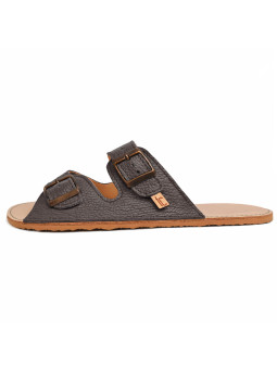 Double buckle sandals fog