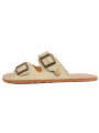 Double buckle sandals cream