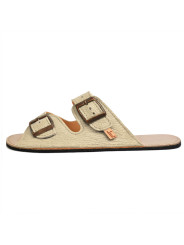 Double buckle sandals cream