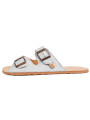 Double buckle sandals bianco