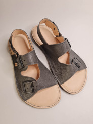 Nastaviteľné barefoot kožené sandále s prackou