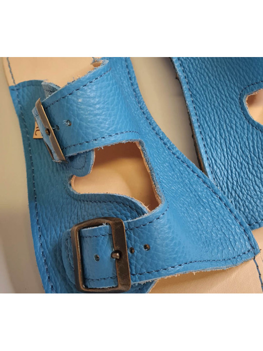 Triple buckle sandals jeans