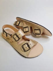 Nastaviteľné barefoot kožené sandále s prackou