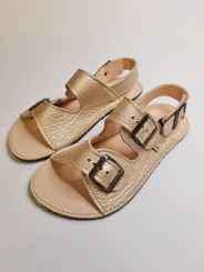 Nastaviteľné barefoot kožené sandále s prackou