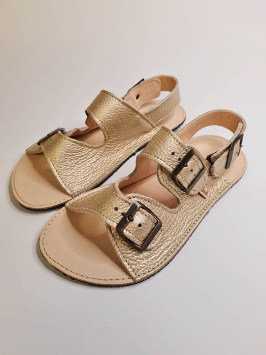 Nastaviteľné barefoot kožené sandále s prackou