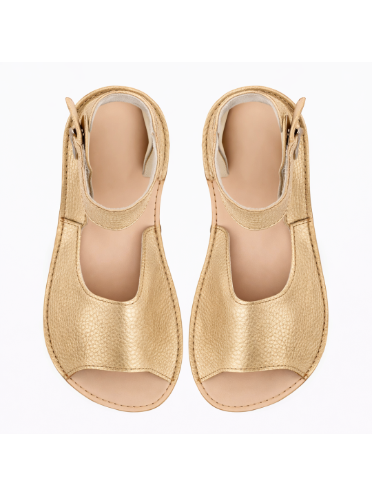 Soft leather sandals barefoot shoes wide