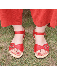 Sandales flexible barefoot larges aux orteils ajustables tige et talon