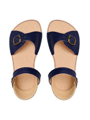 Flexible barefoot sandals with wide toes, adjustable shaft and heel