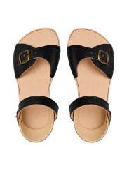 Flexible barefoot sandals with wide toes, adjustable shaft and heel