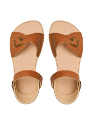 Flexible barefoot sandals with wide toes, adjustable shaft and heel