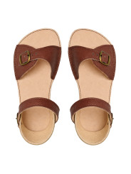 Flexible barefoot sandals with wide toes, adjustable shaft and heel