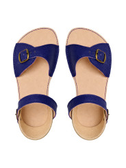 Flexible barefoot sandals with wide toes, adjustable shaft and heel