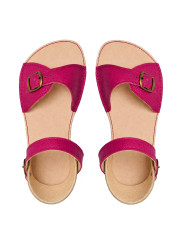 Flexible barefoot sandals with wide toes, adjustable shaft and heel