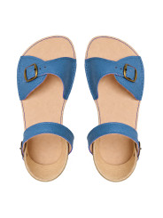 Flexible barefoot sandals with wide toes, adjustable shaft and heel