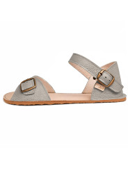 Flexible barefoot sandals with wide toes, adjustable shaft and heel