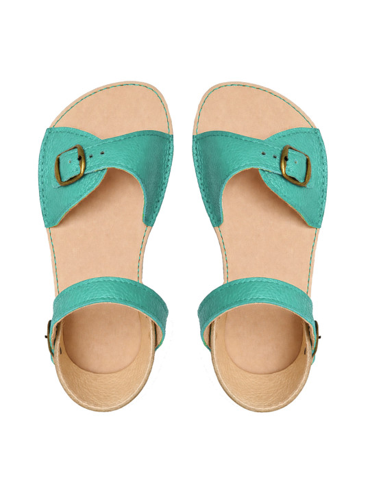 Flexible barefoot sandals with wide toes, adjustable shaft and heel