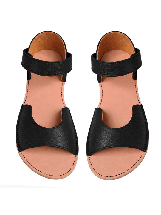 Sandales Elegia barefoot en cuir élégantes pour pied larges