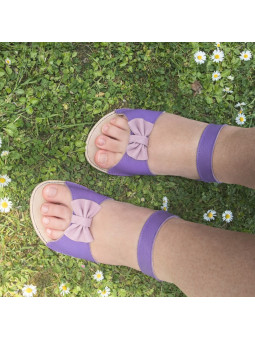 sandales tout cuir pied large