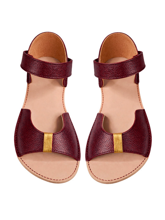 Sandales Elegia barefoot en cuir élégantes pour pied larges