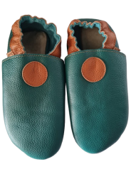 chaussons en cuir souple en promo