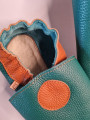 chaussons en cuir souple en promo