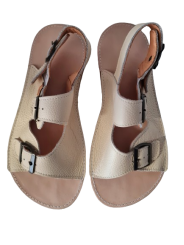 Sandales ajustables trois boucles en cuir barefoot
