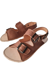 Nastaviteľné barefoot kožené sandále s prackou