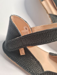 Soft leather flat sandals barefoot shoes wide