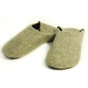 Soft natural boiled wool slippers, gray