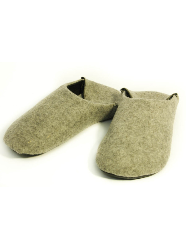 Babouches souples laine bouillie mérinos, exclusivité Tomar 