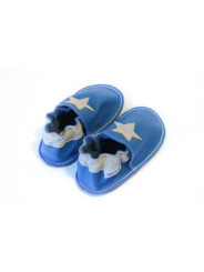 Petite gomme - bleu - étoile beige 