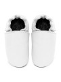 chaussons souples en cuir pour les enfants et les adultes, doublure chaude