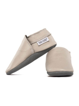 soft leather slippers for children and adults, warm lining