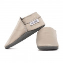 Soft leather slippers - cream