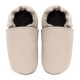 leather slippers beige