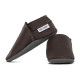 chaussons cuir - taupe
