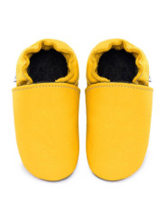 chaussons souples en cuir pour les enfants et les adultes, doublure chaude