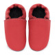 Soft leather slippers - rosso fueco