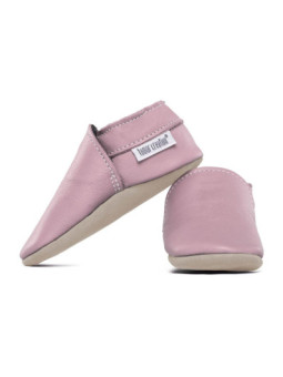 chaussons souples en cuir pour les enfants et les adultes, doublure chaude