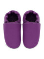 chaussons souples en cuir pour les enfants et les adultes, doublure chaude