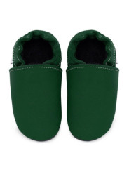 chaussons souples en cuir pour les enfants et les adultes, doublure chaude