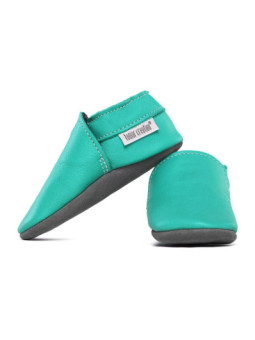 chaussons souples en cuir pour les enfants et les adultes, doublure chaude